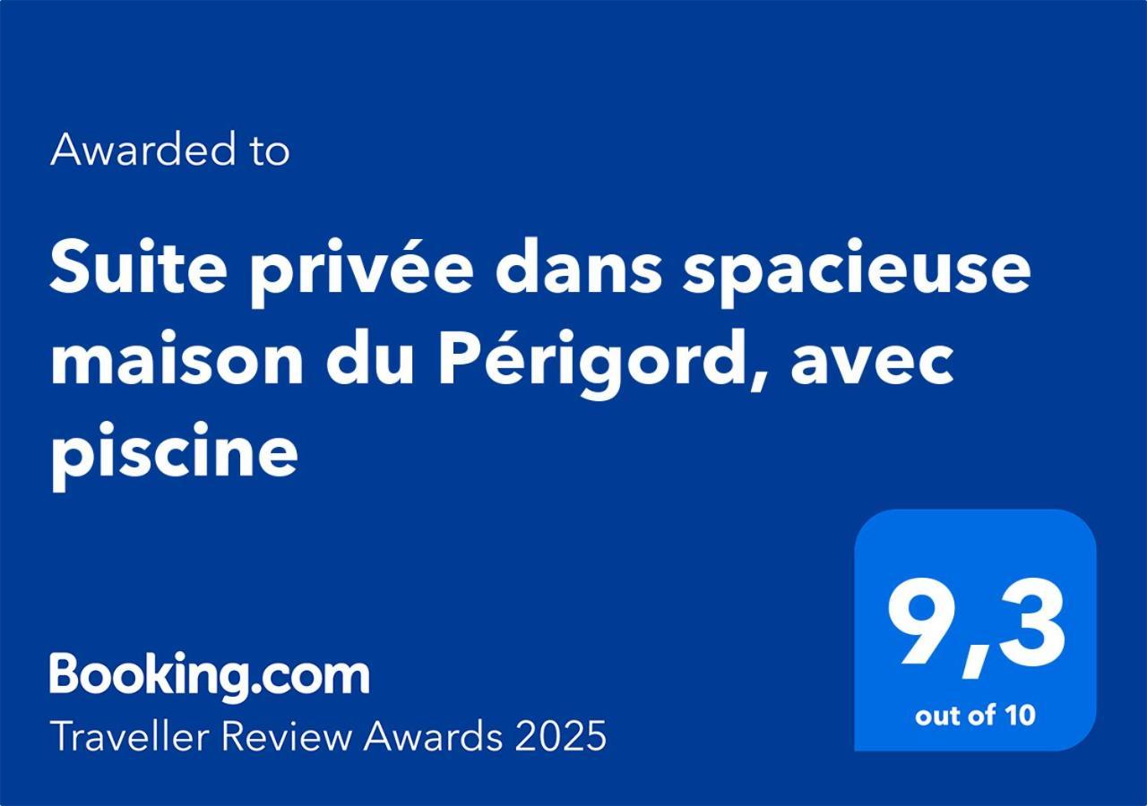 Suite Privee Dans Spacieuse Maison Du Perigord, Avec Piscine Bergerac Exterior photo